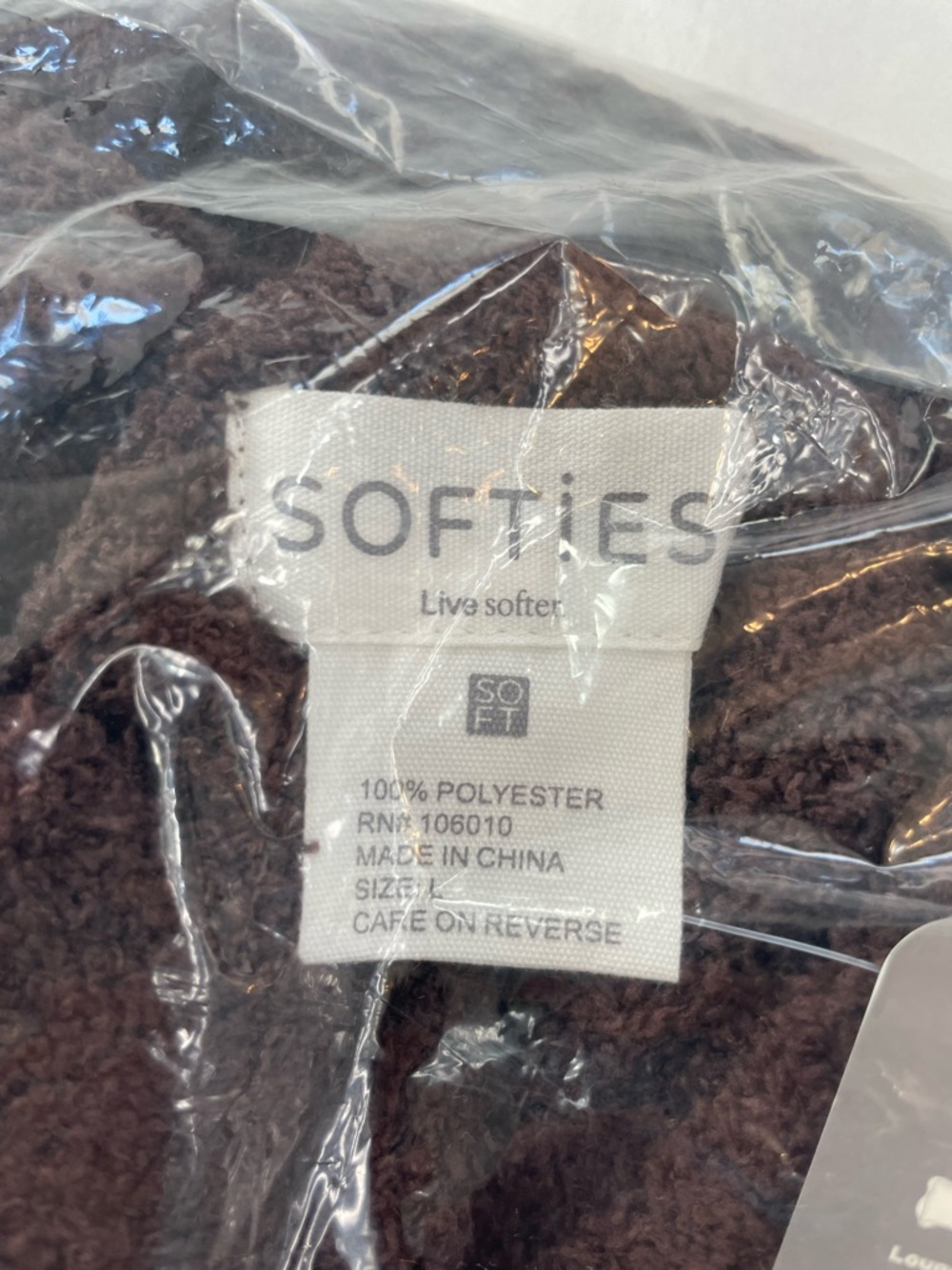 Softies Reverse Seam Marshmallow Lounge Set Espresso 2-PIECE Wmn’s Sz Large NWT - Picture 3 of 6